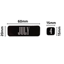 FACTORY SECOND - Double-Sided Magnetic Calendar Tabs 50pc | Coloured & Black