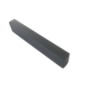 a close up of a black object on a wall