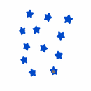 Fridge / Whiteboard Ferrite 'Star' Magnets - 12 Pack (15mm x 6mm)