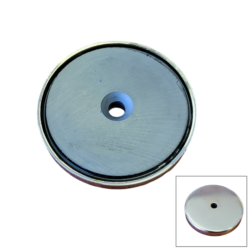 90mm x 12mm Pot with 10mm Countersunk Hole (Ferrite)