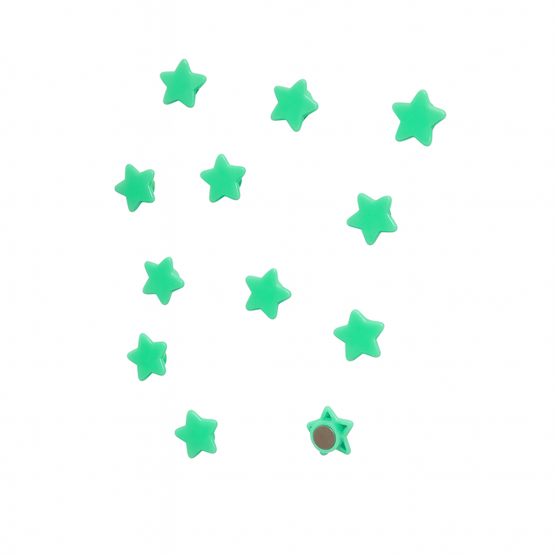 Fridge / Whiteboard Ferrite 'Star' Magnets - 12 Pack (15mm x 6mm)