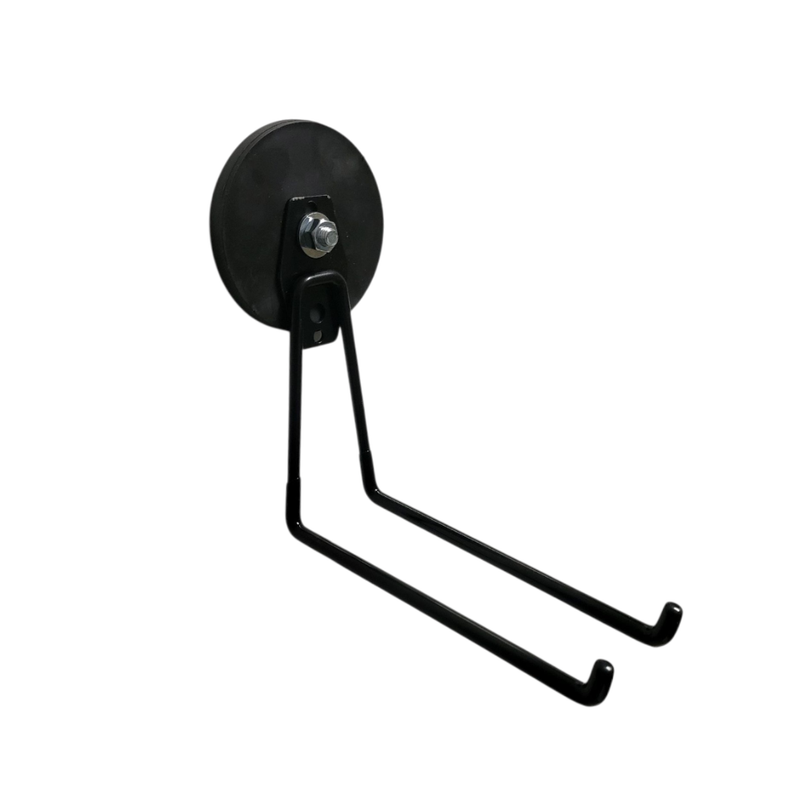 88mm Rubber Pot Magnet with Large Hanging Storage Hook (Rare Earth)