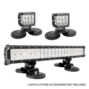 Light Bar / Beacon Flat Magnetic Mounting Bracket Kit | 88mm