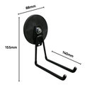 88mm Rubber Pot Magnet with Medium Hanging Storage Hook (Rare Earth)