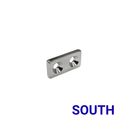 20mm x 10mm x 3mm Block - Twin Countersunk Hole 3.2mm/6.4mm - SOUTH