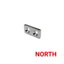 20mm x 10mm x 3mm Block - Twin Countersunk Hole 3.2mm/6.4mm - NORTH