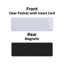 Magnetic Label Pocket - 100mm x 30mm - Includes Blank Card Insert