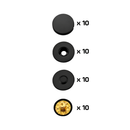 Punch Style Magnetic Snap Button Set w/ Tools - Black (15mm)
