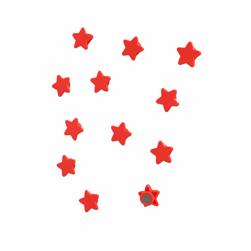 Fridge / Whiteboard Ferrite 'Star' Magnets - 12 Pack (15mm x 6mm)