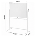 Rolling Magnetic Whiteboard - 1200mm x 900mm | White