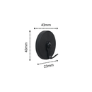 Small Magnetic Rubber Hanging Hook | Black