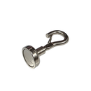 16mm Neodymium Pot Magnet with Spring Locking Hook – 5.5kg Pull Strength