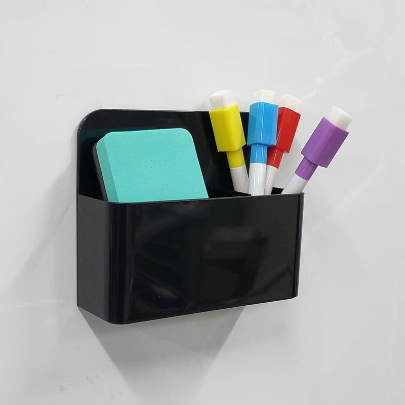 Magnetic Whiteboard Marker Storage Caddy (Black)