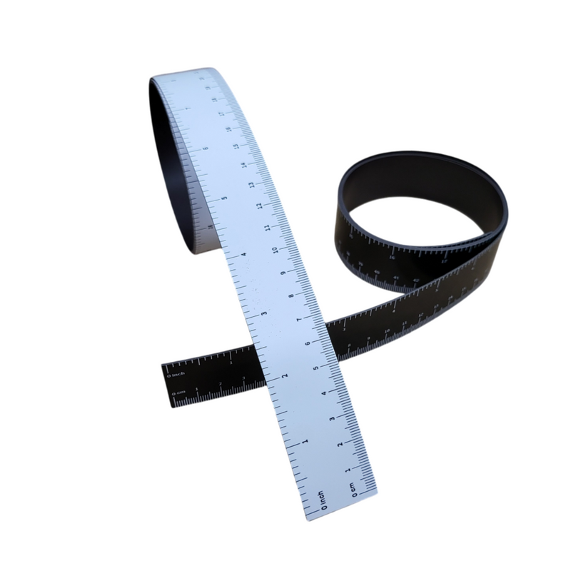 Flexible Magnetic Ruler / Measuring Tape - 100cm / 1 Metre  (White or Black)