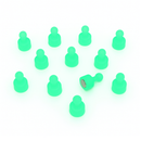 Glow In The Dark 'NeoGlo' Memo Magnets (12 Pack)