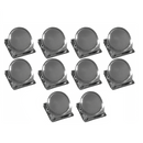 Magnetic Memo / Document Clips - Chrome Silver | 10 Pack