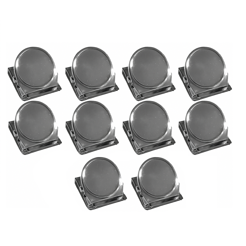 Magnetic Memo / Document Clips - Chrome Silver | 10 Pack