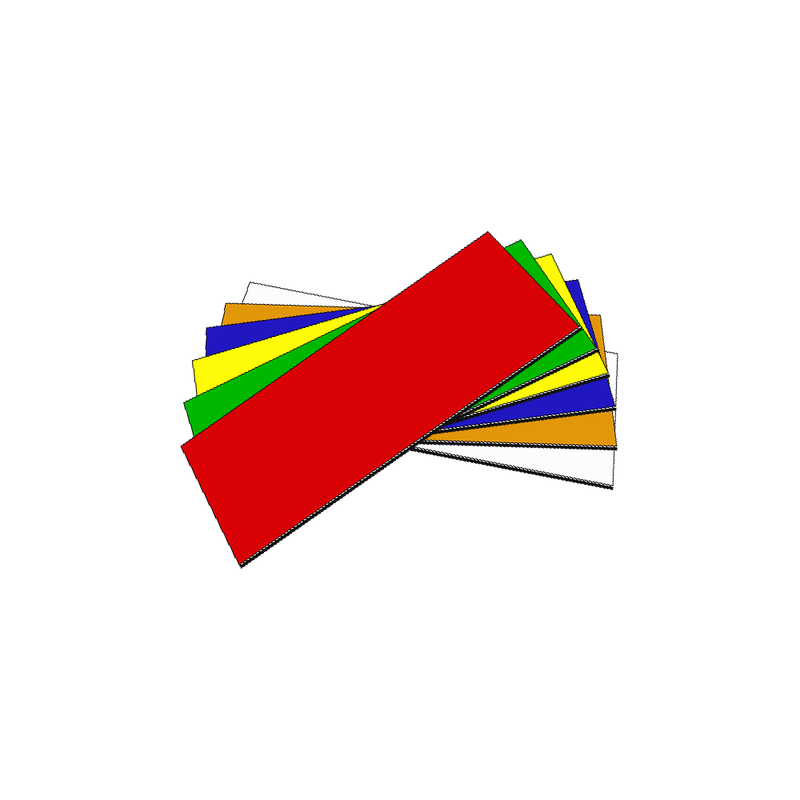 Write & Wipe Coloured Magnetic Labels - 100mm x 30mm (0.9mm Thick)