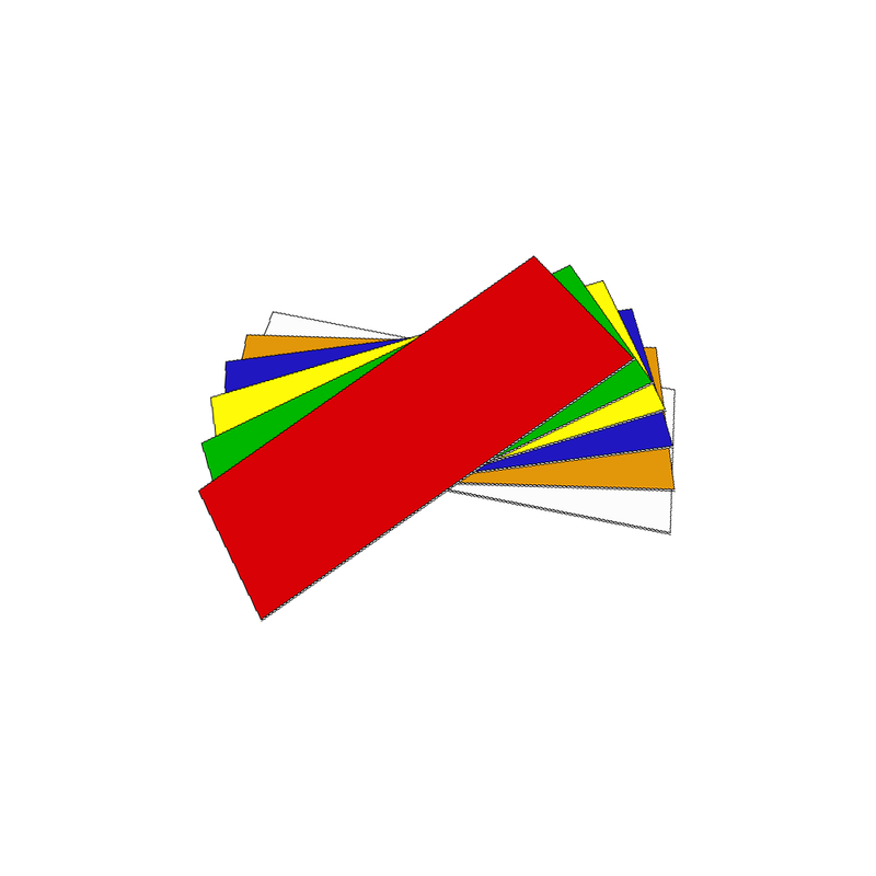Write & Wipe Coloured Magnetic Labels - 200mm x 50mm (0.9mm Thick)