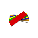 Write & Wipe Coloured Magnetic Labels - 220mm x 47mm (0.9mm Thick)