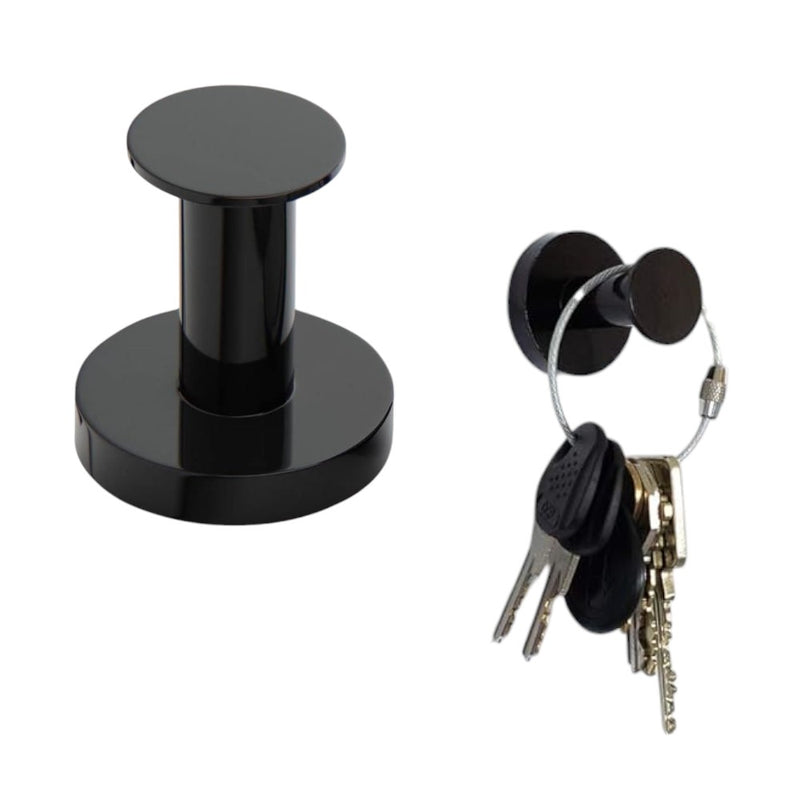 Magnetic Coat Hanging Hook 36mm - Black