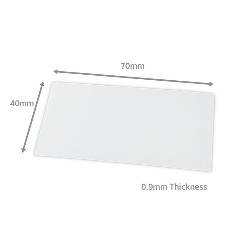 70mm x 40mm (0.9mm Thick) White Gloss Magnetic Label