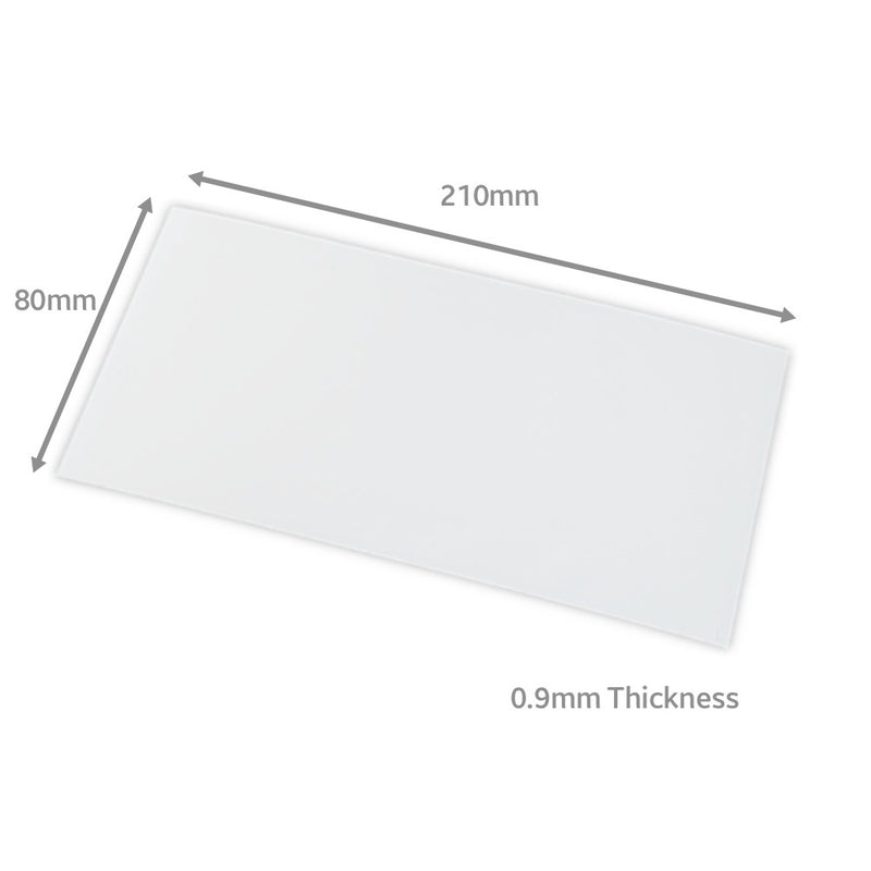 210mm x 80mm (0.9mm Thick) White Gloss Magnetic Label