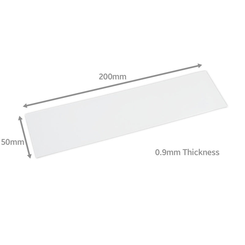 200mm x 50mm (0.9mm Thick) White Gloss Magnetic Label