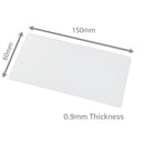 150mm x 60mm (0.9mm Thick) White Gloss Magnetic Label