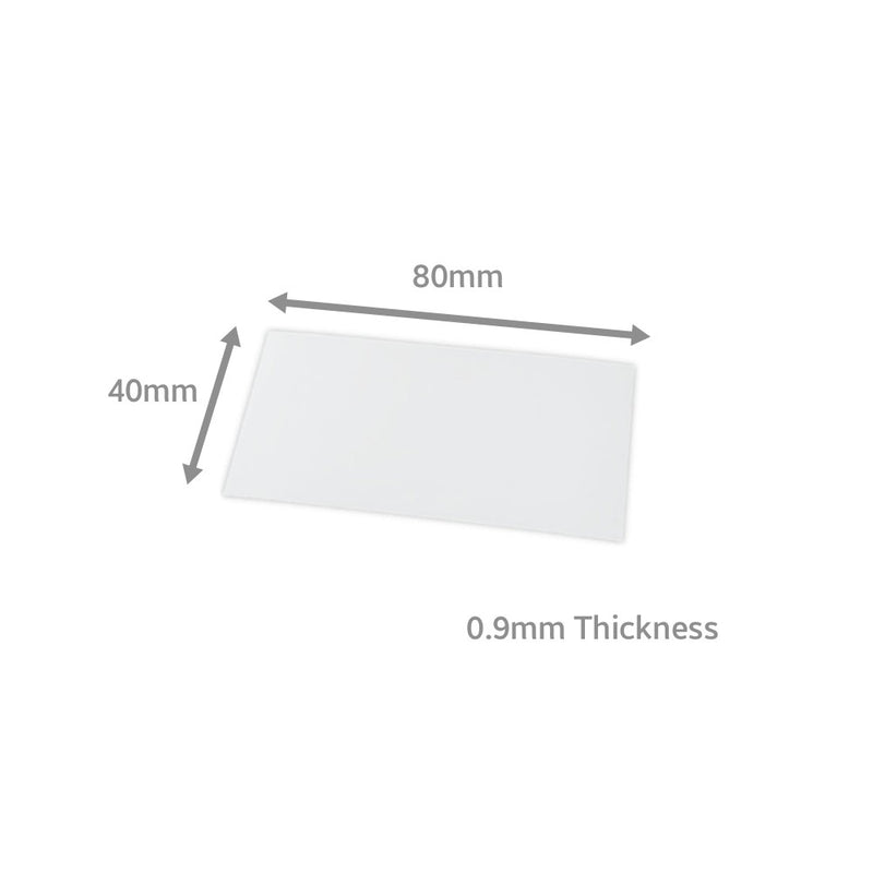 80mm x 40mm (0.9mm Thick) White Gloss Magnetic Label