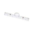 Clear plastic magnetic binder clip on a white background