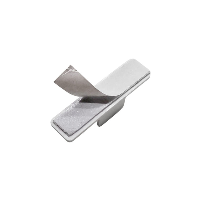 U-Shape Adhesive Marker Holding Clip | White