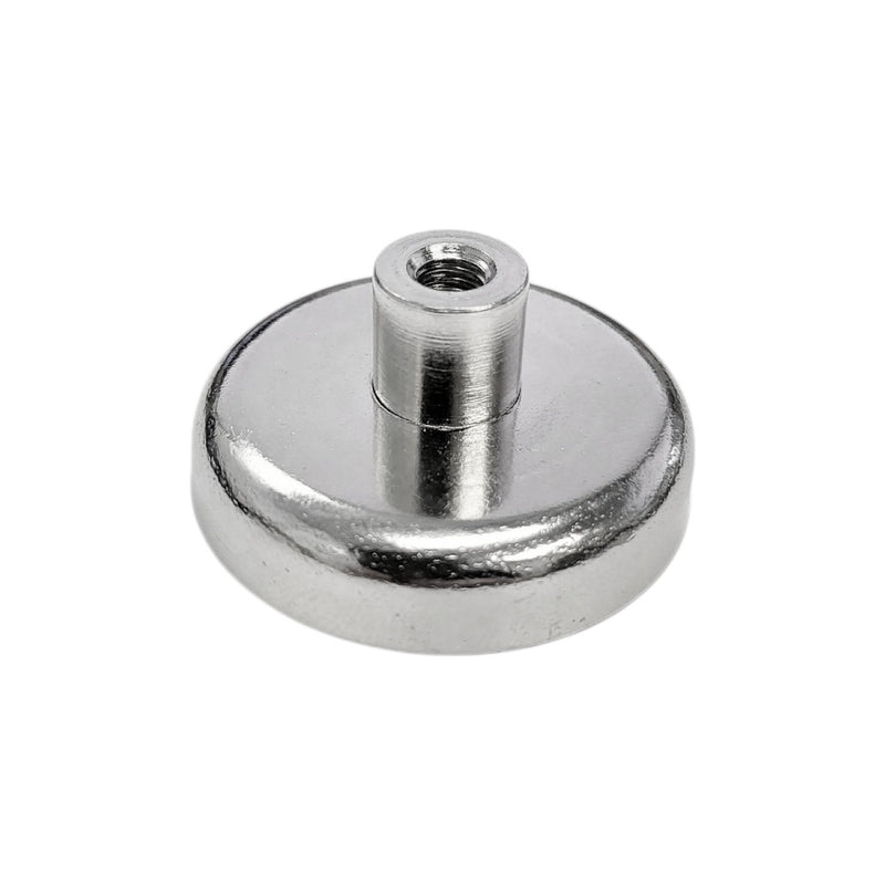 42mm x 9mm Pot with 9mm Post & Internal M6 Thread (Rare Earth)