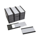 Magnetic Label C-Channel - 50mm x 25mm - Includes Blank Label Insert & Plastic Cover