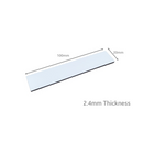 100mm x 20mm (2.4mm Thick) White Gloss Magnetic Label