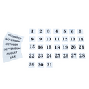 Double-Sided Magnetic Calendar Tabs 37pc | Black/White