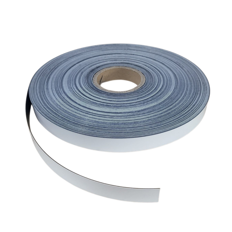 25mm x 0.9mm White Gloss Magnetic Stripping (Flexible Rubber)