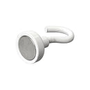 16mm Pot Magnet with Hook - White Painted (Rare Earth)