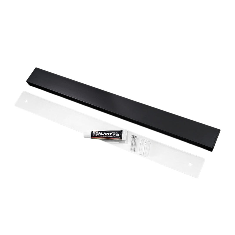 Matte Black Stainless Steel Knife Holder - 400mm