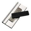 Magnetic Channel Name Badge Tag Holder - 3M Self Adhesive Foam | Silver