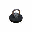 43mm x 6mm rubber coated neodymium pot magnet with stainless steel M6 eye nut