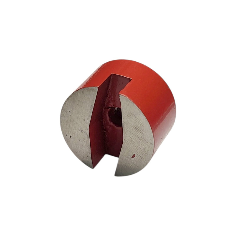 26mm x 16mm Button Pot Magnet | 5mm Hole / 5mm Slot (Alnico)