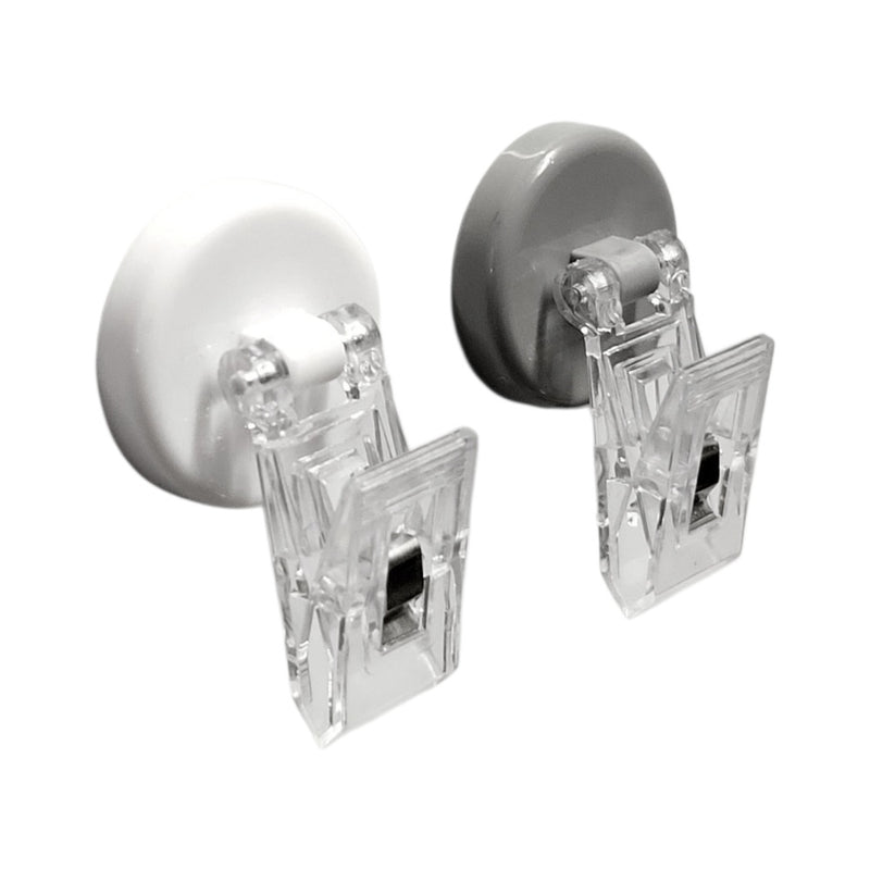 Acrylic Clip Hanging Magnet - Grey | White