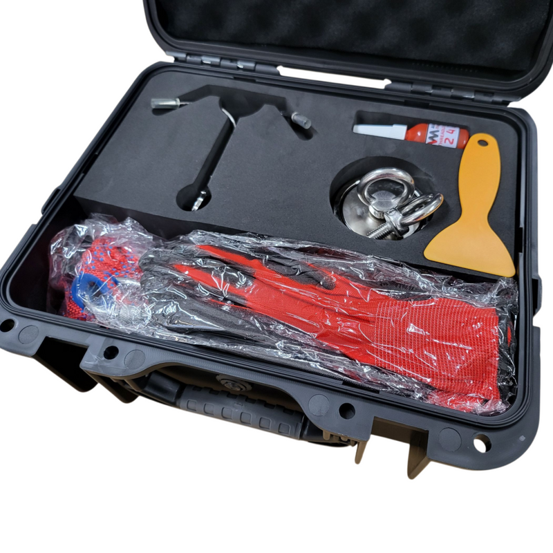 200kg Double Sided Pro Fishing Magnet Kit | 75mm x 32mm