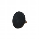 Black rubber coated face of the 43mm pot magnet with eye nut