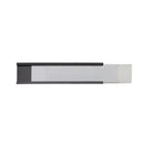 Magnetic Label C-Channel - 100mm x 25mm - Includes Blank Label Insert & Plastic Cover