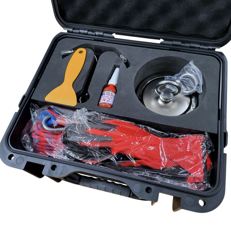 600kg Double Sided Pro Fishing Magnet Kit | 116mm x 32mm