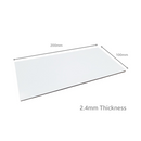 200mm x 100mm (2.4mm Thick) White Gloss Magnetic Label