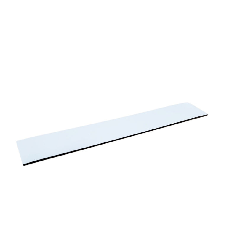 250mm x 40mm (2.4mm Thick) White Gloss Magnetic Label