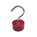 45mm Neodymium Hook Pot Magnet with Red Rubber Cover